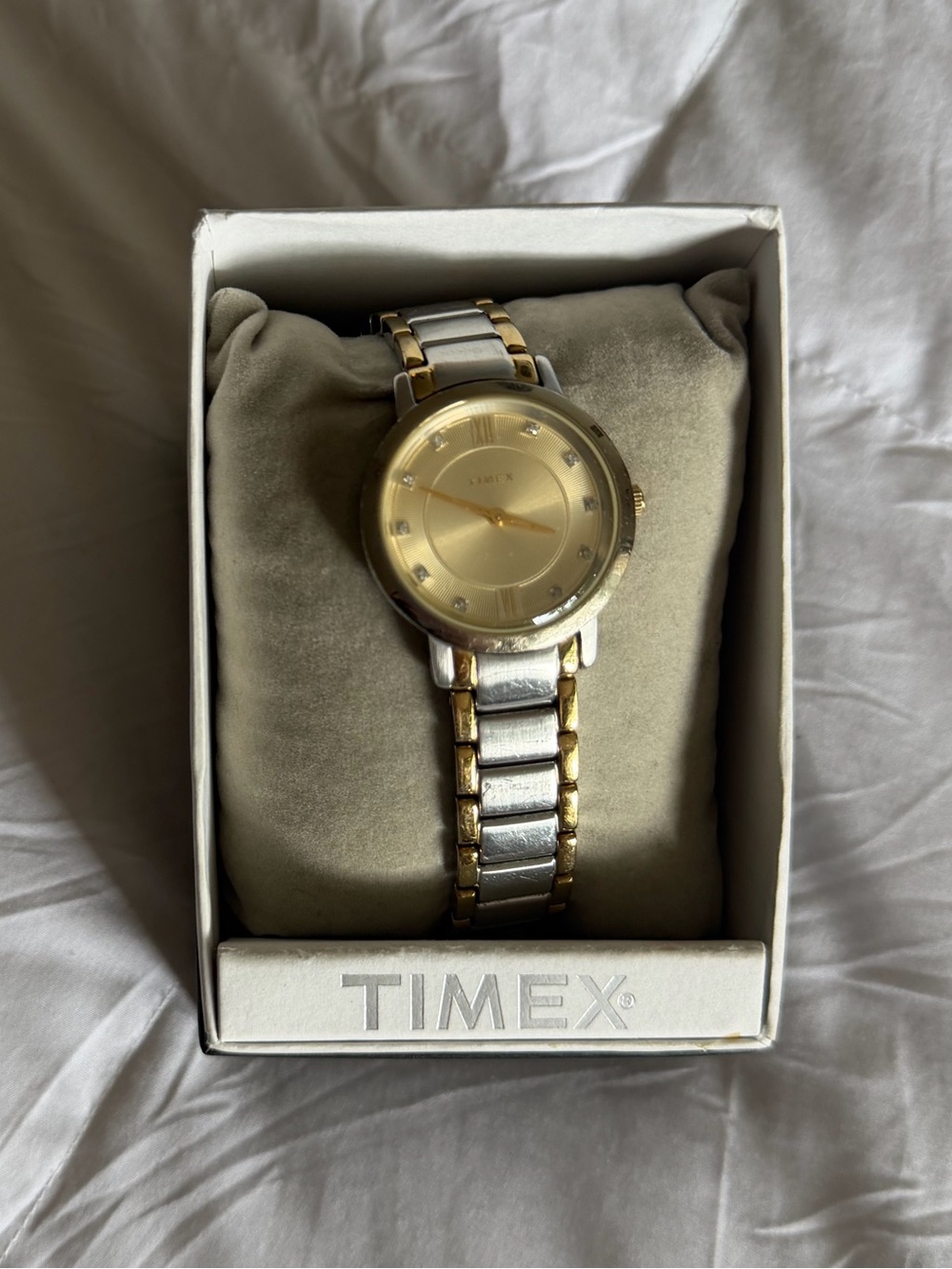 Timex Diamond Collection Two-Tone Gold & Silver Women's Watch